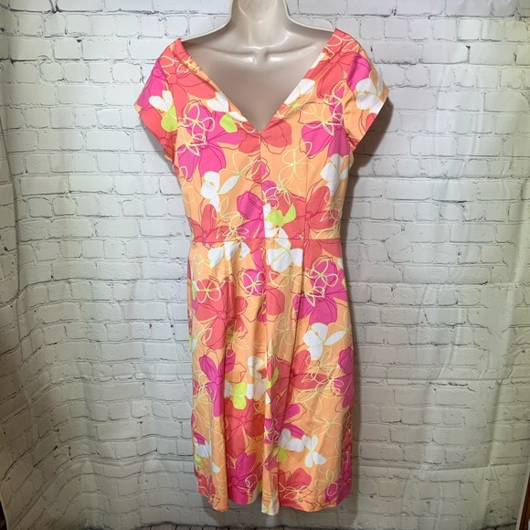 NWT Danny Nicole Pretty Bright Floral Dress Size 10 - Picture 2 of 3